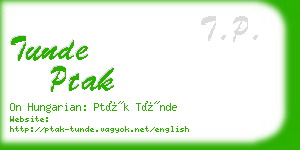 tunde ptak business card